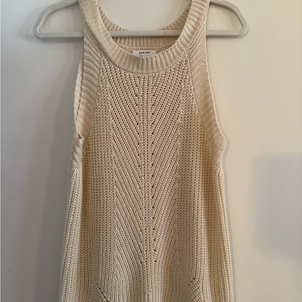Nine West Cream Knit Tank Top